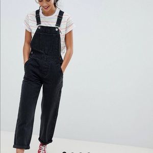 Black Straight leg overalls
